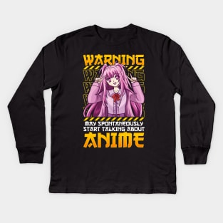 Cute May Spontaneously Start Talking About Anime Kids Long Sleeve T-Shirt